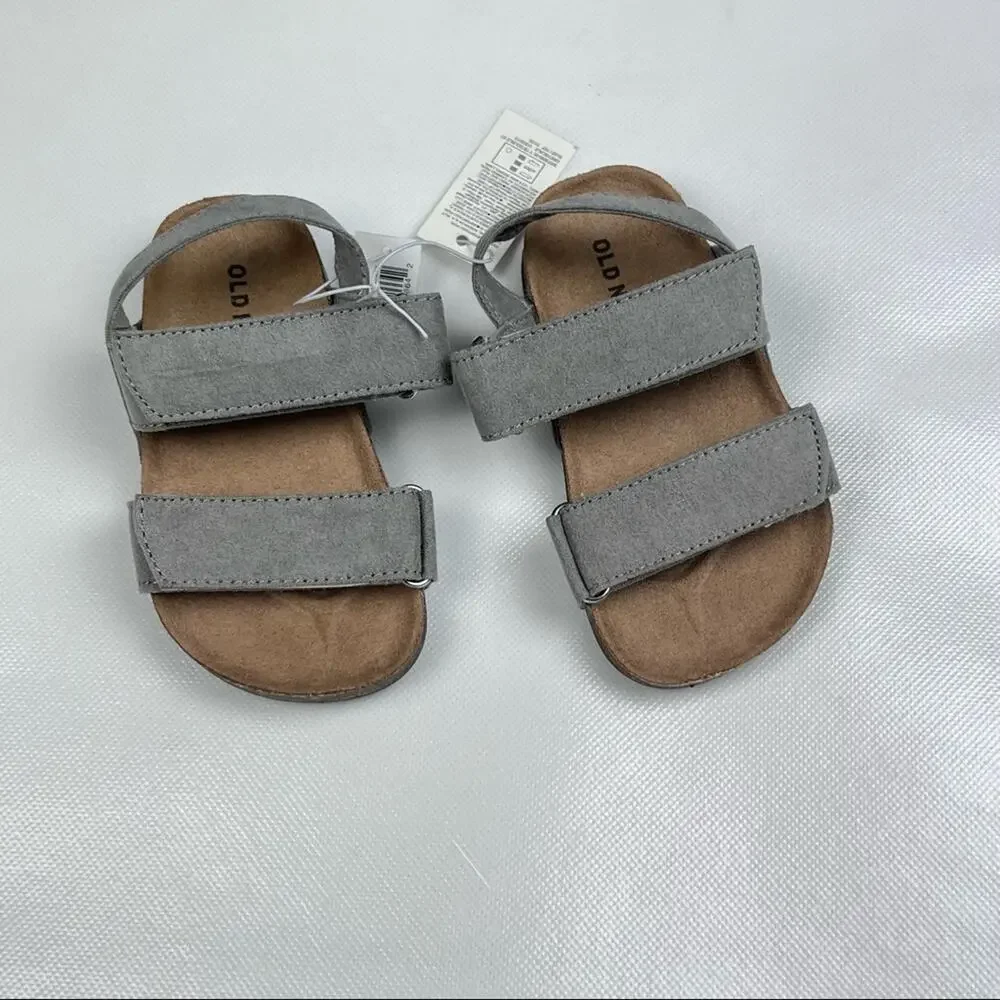Old Navy Toddler Secure  Strap Sandals Faux Suede Sz 6